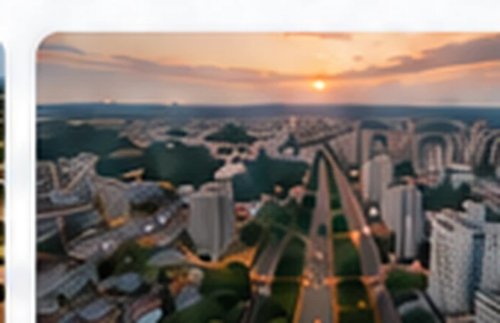 Imagem aérea de área urbana