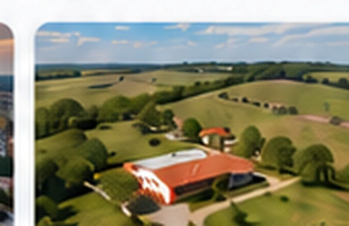 Imagem aérea de propriedade rural